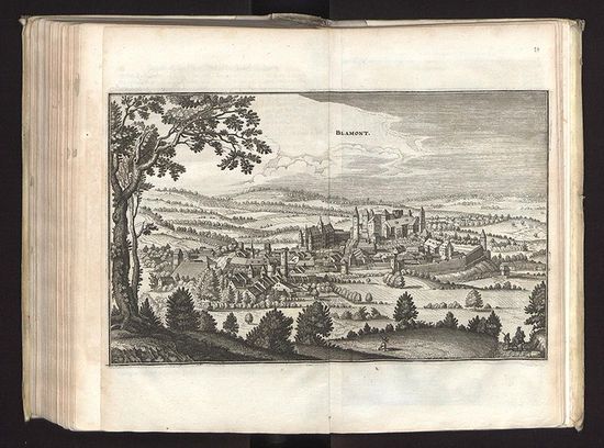Замок Бламон (иллюстрация в книге 1645 года «Topographia Palatinatus Rheni et Vicinarum Regionum»).