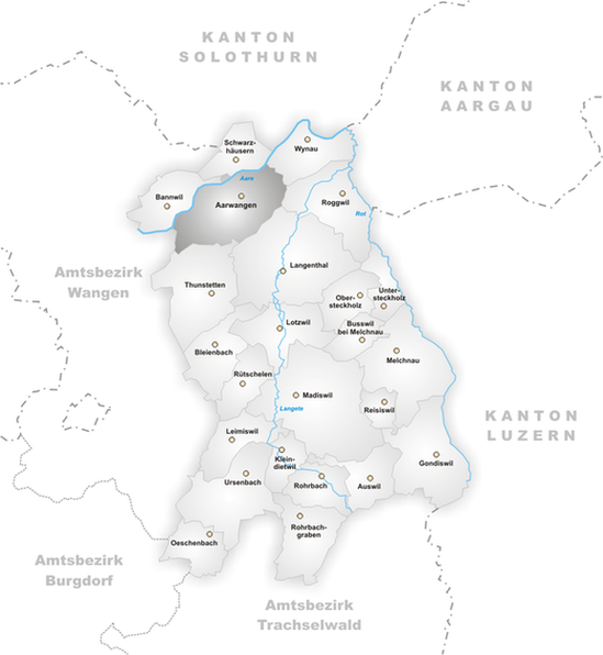 Карта коммуны Аарванген