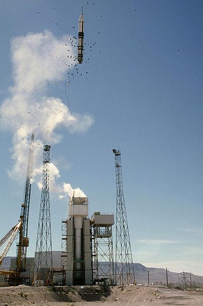 Испытания межконтинентальной баллистической ракеты Peacekeeper в Меркури.