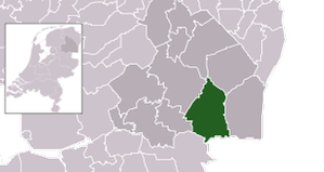 Расположение общины Куворден на карте Нидерландов