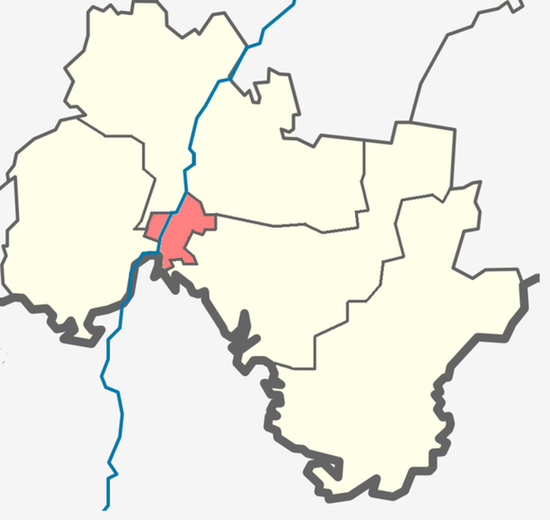 Киришское городское поселение на карте Киришского района