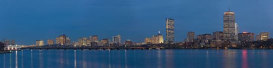 Бостон на закате.