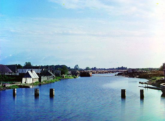 Староладожский канал у деревни Назия. 1909 год.