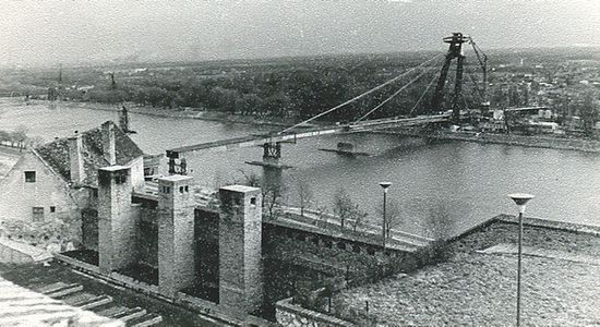 Строительство моста через Дунай. 1971 г.