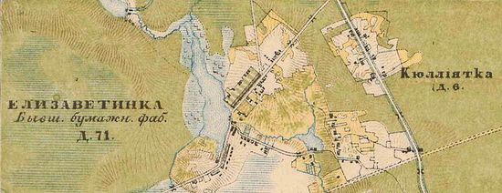 План деревни Елизаветинка. 1885 г.