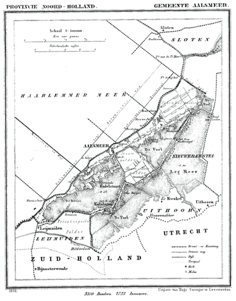 карта Алсмера 1866 года