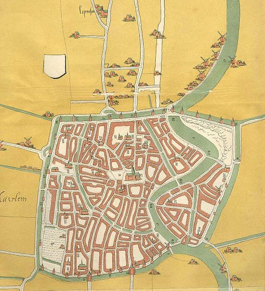 Карта города около 1550 г.