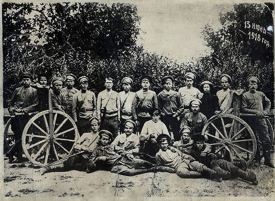 Пулемётная команда сформированная после боя под Талгаром в 1918 году