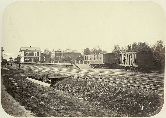 Станция Подсолнечная в 1860-е годы