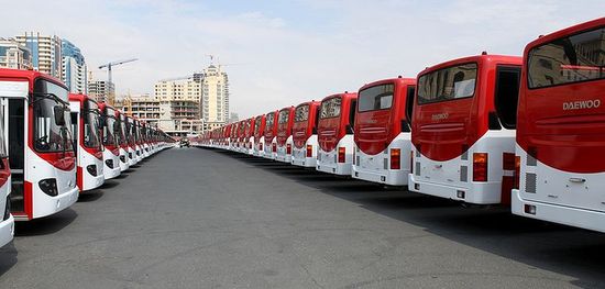 Автобусы в Баку.