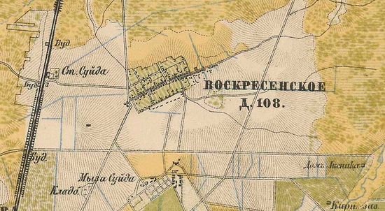 План села Воскресенское. 1885 г.