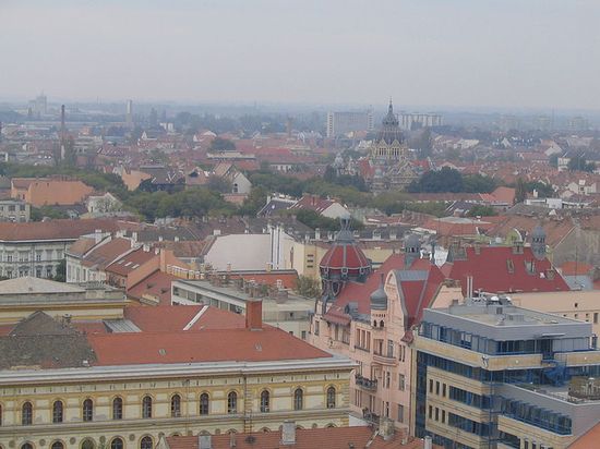 Панорама Сегеда. Вид с кафедрального собора