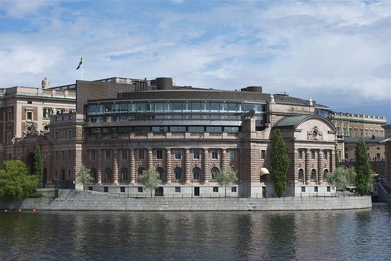 Здание шведского парламента — риксдага