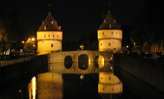Средневековые башни и мост через Лис.