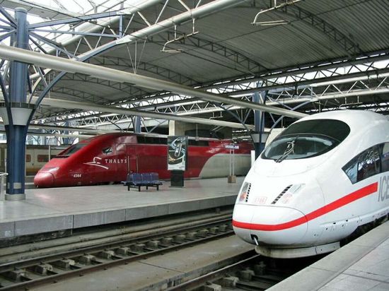 Поезда ICE и Thalys на Южном вокзале