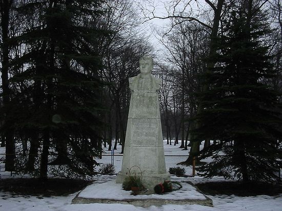 Памятник С. С. Гурьеву на центральной улице города.