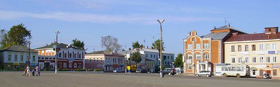 Красная площадь в центре города
