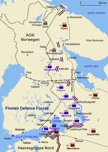 Расположение войск в декабре 1941.