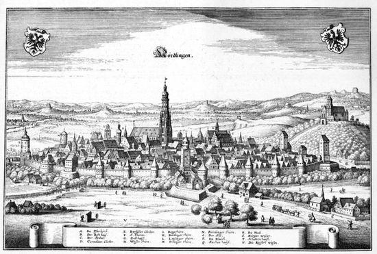 Нёрдлинген около 1650 г.