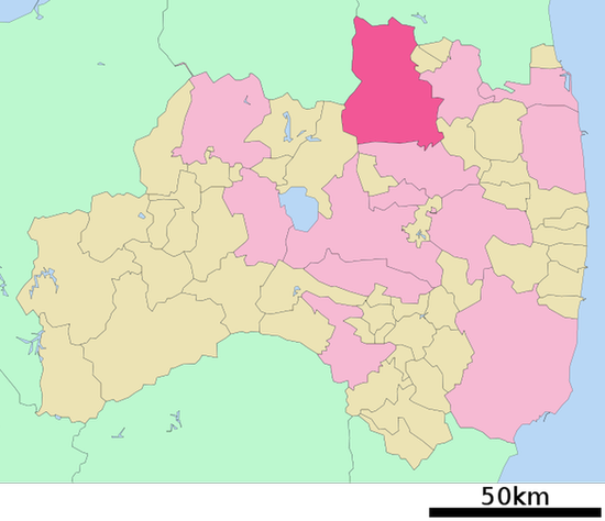 Расположение города Фукусима в префектуре Фукусима