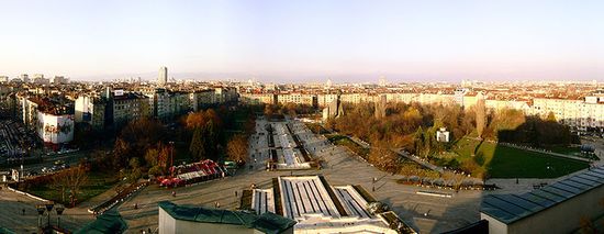 София — панорама с Народного дворца культуры