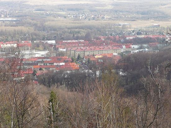 Вид на Литвинов с окрестных гор.