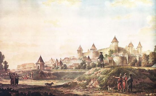 М. М. Иванов. Вид крепости в Бендерах (1790)