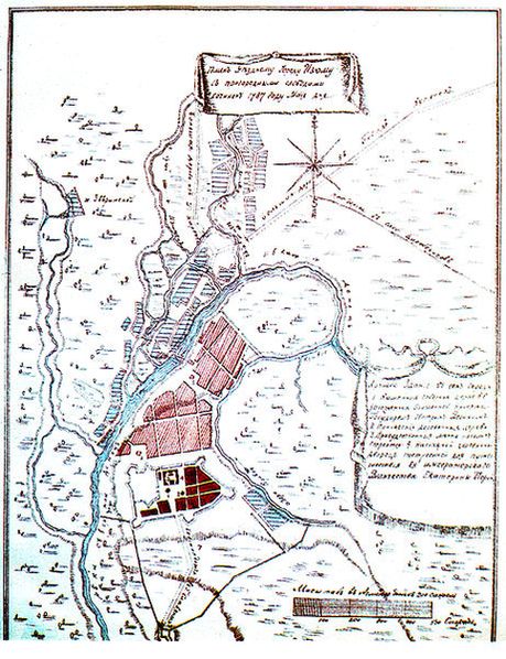 Изюм на карте 1787 года