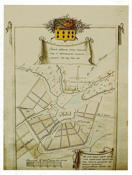 План уездному городу Недригайлов 1787 года