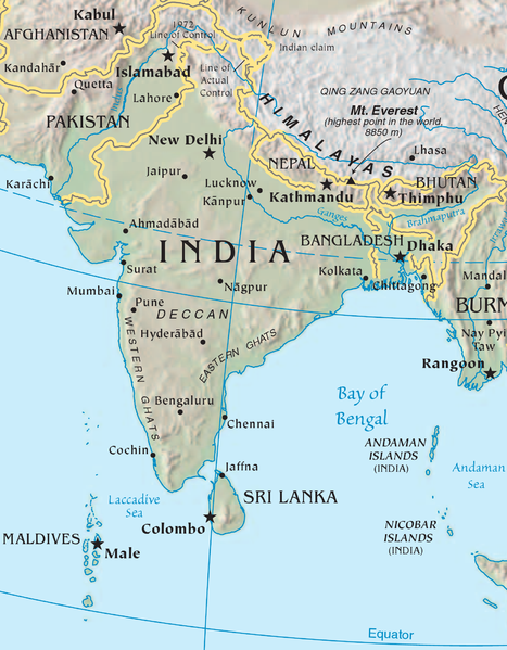 Река Инд берет исток в Гималаях на Тибете (Китай), протекает на северо-востоке Кашмира (Индия) и по территории Пакистана.