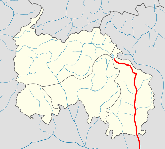 Ксани на карте Южной Осетии
