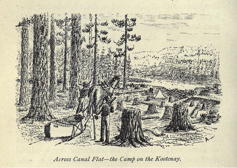Лесозаготовки в Канал-Флат (иллюстрация 1887 года)