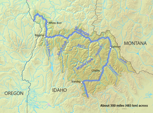  Схема бассейна реки Салмон