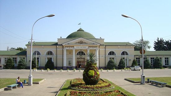 Железнодорожный вокзал в Нальчике.